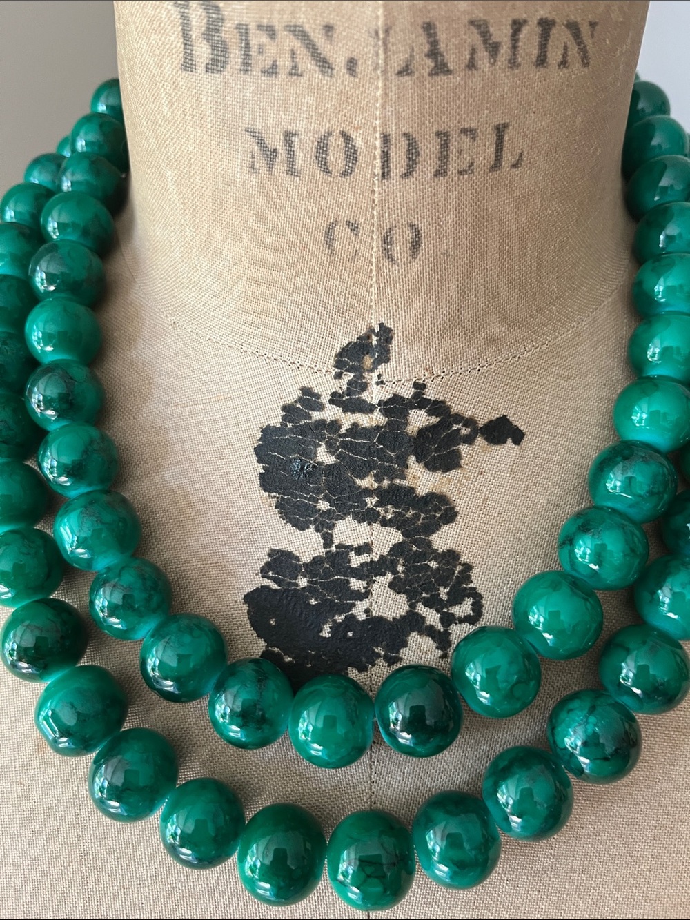 Katrina Emerald Green Glass Beaded Statement Necklace for Women